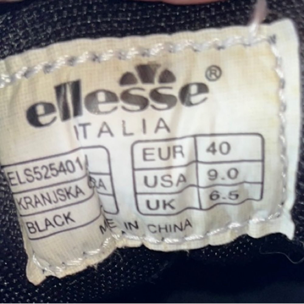 Ellesse Black Sneakers with Breathable Mesh and White Sole - Picture 10 of 10